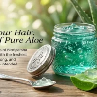 Natural aloe vera gel for dandruff-free scalp