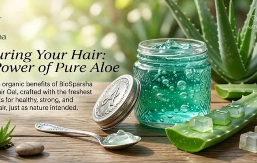 Natural aloe vera gel for dandruff-free scalp
